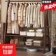 衣架落地臥室家用實(shí)木衣帽架床邊衣服收納置物架簡(jiǎn)易晾衣架掛衣架 【進(jìn)口加粗全實(shí)木】胡桃色120CM
