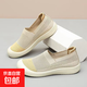 時(shí)尚休閑夏季網(wǎng)面老北京布鞋女網(wǎng)鞋鏤空透氣輕便防臭健步漁夫鞋 6699-米灰色 39