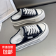 包頭半拖鞋女夏季外穿2025新款松糕厚底涼拖鞋無后跟懶人帆布女鞋 黑色 39