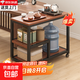 茶桌側邊柜實(shí)木可移動(dòng)燒水泡茶臺小戶(hù)型置物小茶臺沙發(fā)邊幾茶水柜 【高密度加厚板】60*30 黑紋色