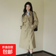 簡(jiǎn)約中長(cháng)款風(fēng)衣外套女春秋季簡(jiǎn)約通勤英倫風(fēng)寬松垂感休閑大衣 卡其色 L （120-140斤）