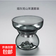 茶漏茶濾茶葉過(guò)濾網(wǎng)茶水分離茶隔泡茶神器玻璃茶漏分體過(guò)濾器 煙灰色觀(guān)山茶漏套裝