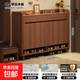 實(shí)木鞋柜家用門(mén)口入戶(hù)收納柜一體靠墻2025新款中古風(fēng)玄關(guān)儲物鞋架 四門(mén)四抽【生態(tài)板】松木色140*32