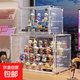 labubu盲盒展示盒收納架透明亞克力防塵手辦擺件展示盒 透明色【大號-4層】