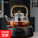 家用燒水壺泡茶大功率白茶煮茶耐熱電陶爐套組 黑色爐+壺
