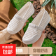 2025新款護(hù)士洞洞鞋女軟底不累腳涼鞋夏季防滑媽媽鞋沙灘外穿拖鞋 【2503空調(diào)女網(wǎng)】白色 37