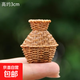 迷你竹編家具仿真復古勞動(dòng)工具微景觀(guān)DIY造景微縮模型裝飾品擺件 魚(yú)簍