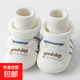 初新生嬰幼兒寶寶0-1-2歲棉質(zhì)步前鞋春秋季室內防滑學(xué)步地板襪鞋 藍色 均碼 m碼 建議腳長(cháng)10.5-11.5cm