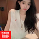 學(xué)院風(fēng)復古毛衣背心女秋冬寬松麻花針織馬甲疊穿無(wú)袖坎肩馬甲上衣 米杏色 均碼 【80-145斤】