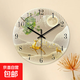 恒行星月夜金鹿現代簡(jiǎn)約風(fēng)格藝術(shù)掛鐘客廳餐廳裝飾石英鐘免打孔靜 黑針BL337 20英寸 (直徑50.5厘米)