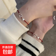 6芒星幸運草紅色手繩簡(jiǎn)約顯白氣質(zhì)手鏈百搭姐妹閨蜜紅繩女 6芒星酒紅色2條