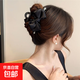 韓版貴氣在逃公主蝴蝶結抓夾韓國東大門(mén)盤(pán)發(fā)鯊魚(yú)夾后腦勺發(fā)夾抓夾 氣質(zhì)黑輕奢水鉆：?jiǎn)蝹€(gè)裝