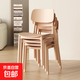 靠背椅子餐椅家用現代簡(jiǎn)約加厚久坐舒服塑料凳子北歐網(wǎng)紅商用餐桌 卡其色四把裝【加固出口品質(zhì)】