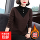 2025年秋冬新款半高領(lǐng)德絨保暖衣女加絨加厚長(cháng)袖t恤衫可外穿 咖色 2XL 【建議120-135斤】