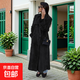 中長(zhǎng)款麂皮絨風(fēng)衣女過膝外套復(fù)古歐美潮流休閑時(shí)尚英倫風(fēng)氣質(zhì)大衣 黑色【高品質(zhì)】 3XL