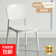 靠背椅子餐椅家用現(xiàn)代簡約加厚久坐舒服塑料凳子北歐網(wǎng)紅商用餐桌 奶白色單把裝【加固出口品質(zhì)】