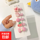 嬰兒發(fā)夾女寶寶不傷發(fā)夾子兒童發(fā)卡嬰幼兒小發(fā)夾頭飾小女孩汗毛夾 TS192-01粉色兔子5件套
