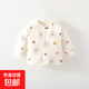 嬰兒夾棉上衣單件薄棉男女寶寶家居服兒童秋衣純棉保暖打底秋冬裝 愛(ài)心小熊#5839 90