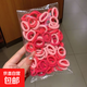可愛(ài)兒童扎頭發(fā)小孩頭繩發(fā)圈寶寶小皮筋新年發(fā)繩頭飾嬰兒皮筋毛巾 07#玫紅100根袋裝