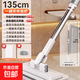 夾布拖把洗臉懶人免洗手迷你洗面巾一次性洗臉巾除塵家用清潔平板 白灰色伸縮款135cm送掛鉤+2塊布