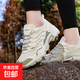 炎海豹新款夏季戶(hù)外登山鞋情侶款男女運動(dòng)鞋透氣耐磨輕便防滑徒步 米綠色 41