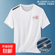 寬松冰絲網(wǎng)眼短袖夏季輕奢休閑圓領(lǐng)速干透氣男士運動(dòng)冰爽T恤百搭 中國【白】 2XL 【建議130-145斤】