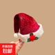 兒童圣誕帽子發(fā)夾頭飾圣誕節寶寶裝扮飾品發(fā)卡麋鹿圣誕樹(shù)節日發(fā)飾 2#酒紅果果帽發(fā)夾 無(wú)規格