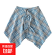 美式復古格子下擺系帶腰封裙擺男潮衛衣女褲掛飾屁簾遮臀裙子女生 藍色 均碼