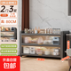 廚房置物架落地多功能防塵收納柜子家用多層碗柜餐邊柜櫥柜儲物柜 【常規款】三層-120*42*80-灰