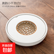 功夫陶瓷茶盤(pán)家用辦公室單人干泡茶臺小型茶海圓形茶托盤(pán) 高韻陶瓷茶盤(pán)20cm*4cm（白）