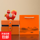 國潮馬擺件工位桌面辦公室茶桌茶寵裝飾招財工藝品高級感生日禮物 【紅色】馬上有【福袋】橙色禮盒
