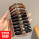 高彈力耐用發圈2025新款皮筋女扎頭發發繩高馬尾成人皮套頭繩頭飾 10件套【混色+黑色】