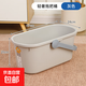 洗拖把桶長(cháng)方形家用水桶平板拖把清洗桶手提多用桶大號容量多功能 7051輕奢拖把桶（灰色） 加厚1個(gè)裝