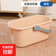 洗拖把桶長(cháng)方形家用水桶平板拖把清洗桶手提多用桶大號容量多功能 7051輕奢拖把桶（橙色） 加厚1個(gè)裝