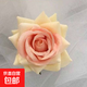 手工布藝玫瑰頭飾花仿真新娘頭花鴨嘴夾發(fā)卡子網(wǎng)紅邊夾女表演飾品 香檳桔粉