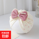 嬰幼兒嬰兒帽子春秋季護囪公主新生兒胎帽寶寶月齡蝴蝶結囟門(mén)印度 夢(mèng)想家印度帽-粉色愛(ài)心 適合0-12個(gè)月(40-46cm)有彈力