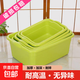 家居收納箱加厚特大號無(wú)蓋整理雜物衣服方臉盆桌面儲物盆 翡翠綠加厚加大 11.6L