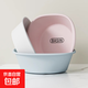 加厚加深高顏值臉盆抗菌宿舍學(xué)生家用洗衣服洗水果洗浴中心洗腳盆 淺藍色 三件套【大+中+小】