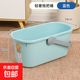 洗拖把桶長(cháng)方形家用水桶平板拖把清洗桶手提多用桶大號容量多功能 7051輕奢拖把桶（藍色） 加厚1個(gè)裝