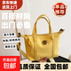 包包女單肩包尼龍布女包車(chē)縫線(xiàn)拉鏈2025年春季斜挎包均碼 黃色 均碼