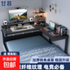 床上桌轉角電腦桌宿舍上下鋪懶人書(shū)桌大學(xué)生學(xué)習桌辦公電競桌 【升級轉角款+增高架】電競黑90cm 【上下鋪通用-可左右互換】
