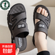 歐倫啄木鳥(niǎo)涼鞋男外穿防滑防臭沙灘鞋厚底耐磨秋季開(kāi)車(chē)涼拖兩用鞋 深灰色 【舒適按摩底】 43 【偏小一碼，適合42碼腳】