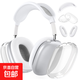適用蘋(píng)果airpods max保護套透明軟殼藍牙耳機頭戴式外殼airpodsmax2耳罩硅膠橫頭梁apm保護套 透明殼+白耳帽+白頭梁 適用airpodsmax保護套1代/2代通用