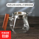 玻璃公道杯茶漏套裝家用茶海分茶器加厚大容量茶器杯子貝彩燒茶杯 【440ml】透明四方木雀公杯+不銹鋼茶濾