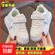 小黃鴨新款運動(dòng)鞋兒童冬季皮面防水男女童加絨保暖小中童跑步鞋潮 【升級版】-白色 12 33碼內長(cháng)20.2CM