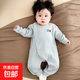 桑蠶絲嬰兒連體衣加厚保暖斜開(kāi)寶寶秋冬款哈衣兒童長(cháng)袖睡衣a類(lèi) 藍色 80cm