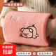 充電熱水袋防爆被窩熱敷專(zhuān)用2025新款暖手寶女生痛經(jīng)暖肚子暖水袋 趴豬雙插手粉色