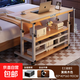 床邊桌多功能筆記本電腦桌學(xué)生家用臥室可移動(dòng)升降桌子小戶(hù)型書(shū)桌 三層【升級鋼架】黃楓色80*40cm