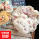 可愛(ài)黃油小熊小兔發(fā)圈發(fā)繩緞面粉色少女卡通頭繩大腸馬尾發(fā)飾頭飾 小兔子