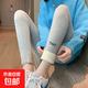 羊羔絨打底褲女外穿冬加絨加厚秋褲大碼黑色特厚保暖棉褲QM 淺灰色 M L適合80-120斤